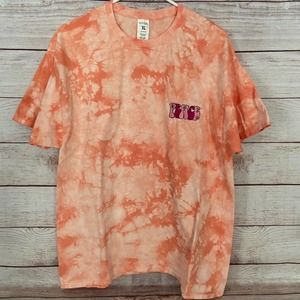 Tie dye orange peace t-shirt size XL